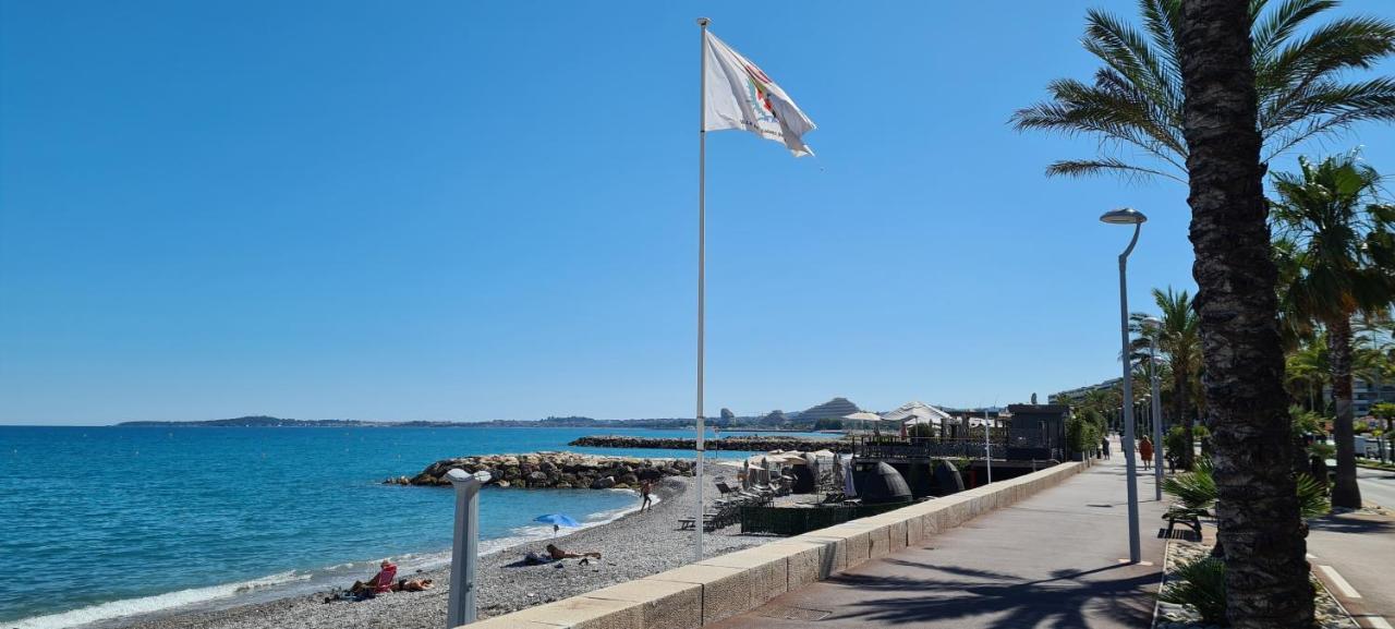 Studio De La Plage - Mer, Terrasse Et Garage Cagnes-sur-Mer Exterior foto